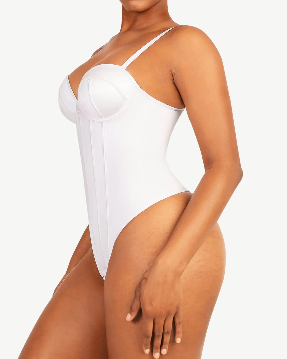 Bare Essentials™ AirSlim® Retro-style Cupped Bra-free Thong Bodysuit - Image 13