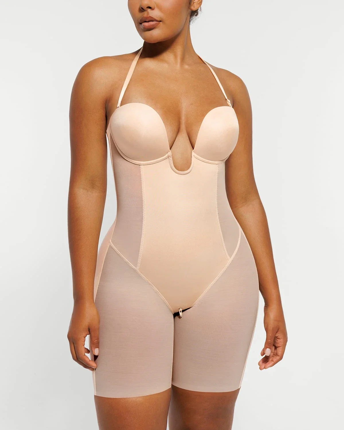 BOOT-YEAH™ MeshSmooth™ Deep Plunge Shaping Bodysuit - Image 5