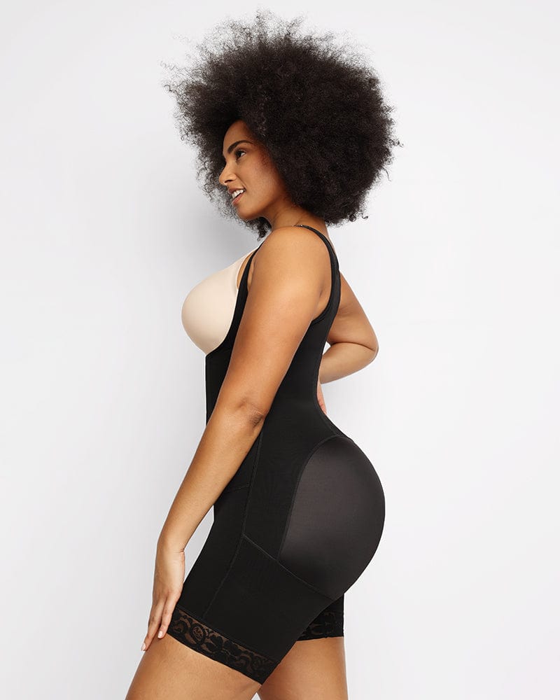 Bare Essentials™ AirSlim® Flexible Boning Open Bust Full Bodysuit - Image 11