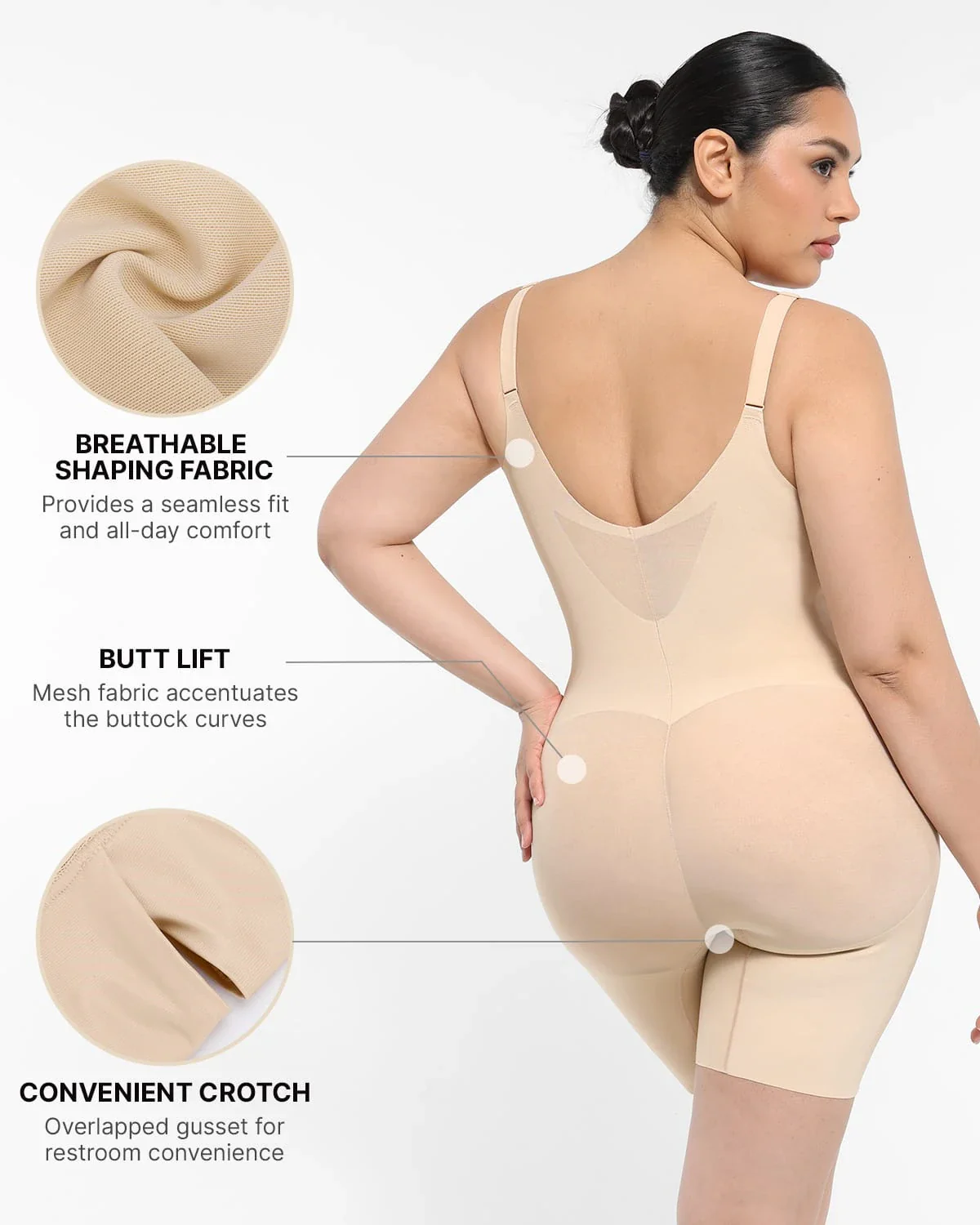 Bare Essentials™ Cream Touch™ Full Coverage Seamless Shaping Bodysuit - Image 10