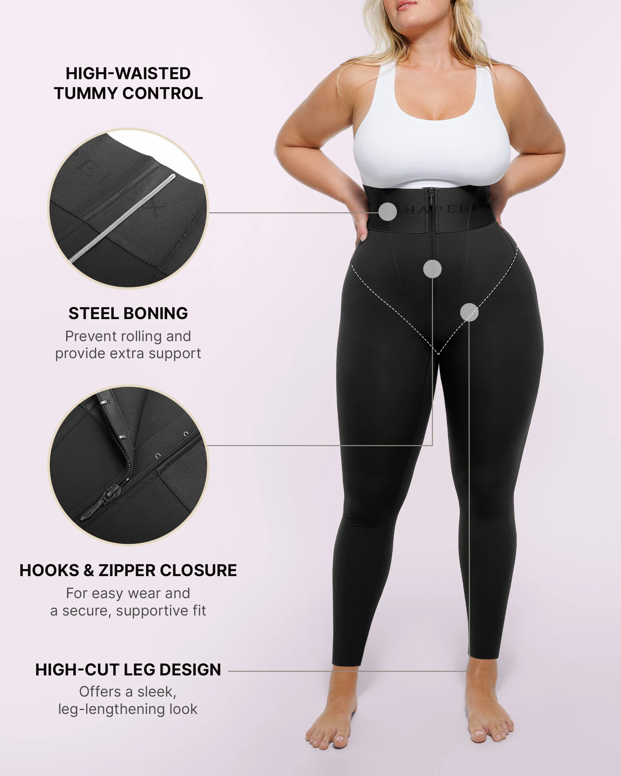 Bare Essentials™ AirSlim® High-Waisted Full-Length Shaping Leggings - Image 3
