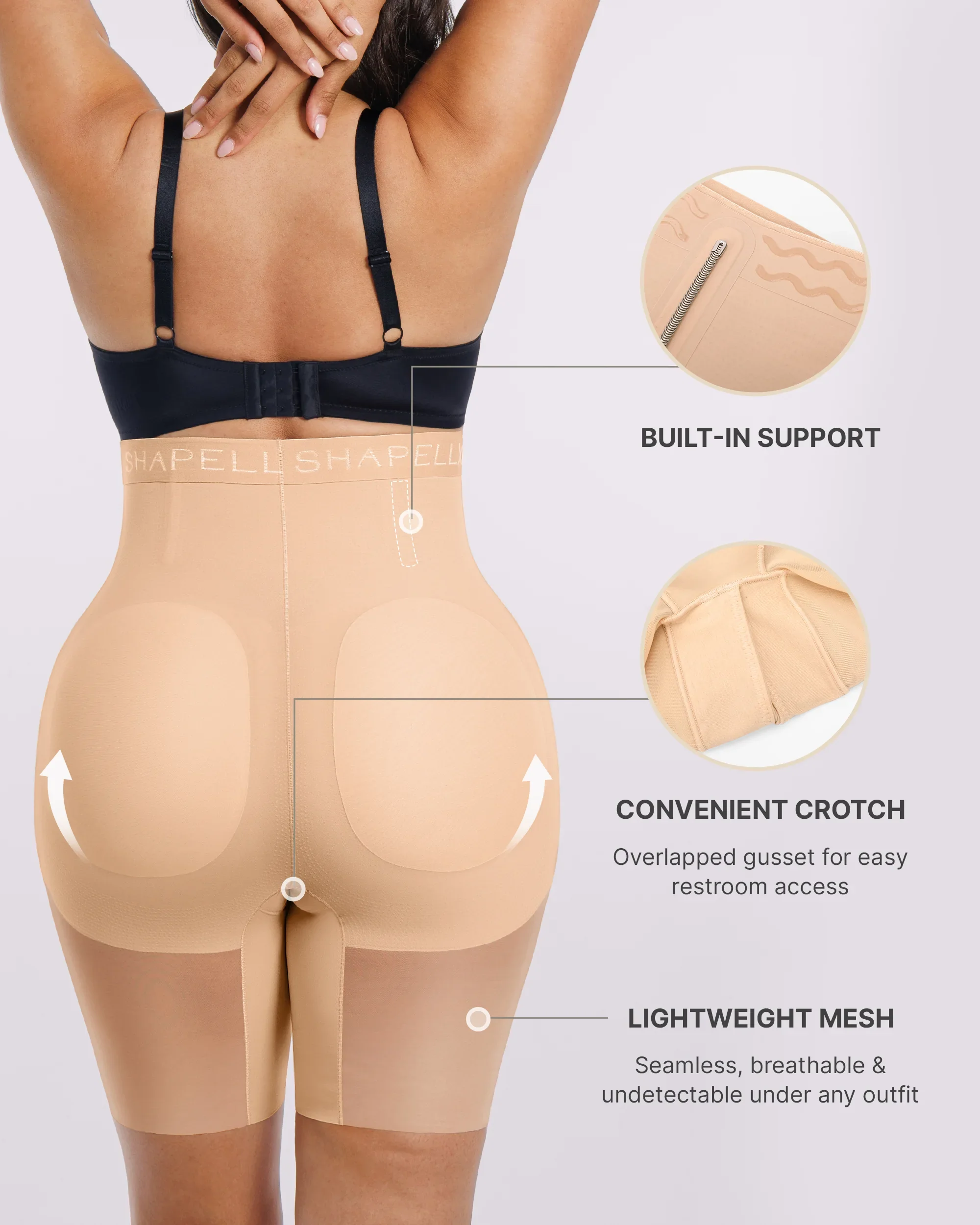 Bare Essentials™ MeshSmooth™ Butt Enhancer Padded Short - Image 3