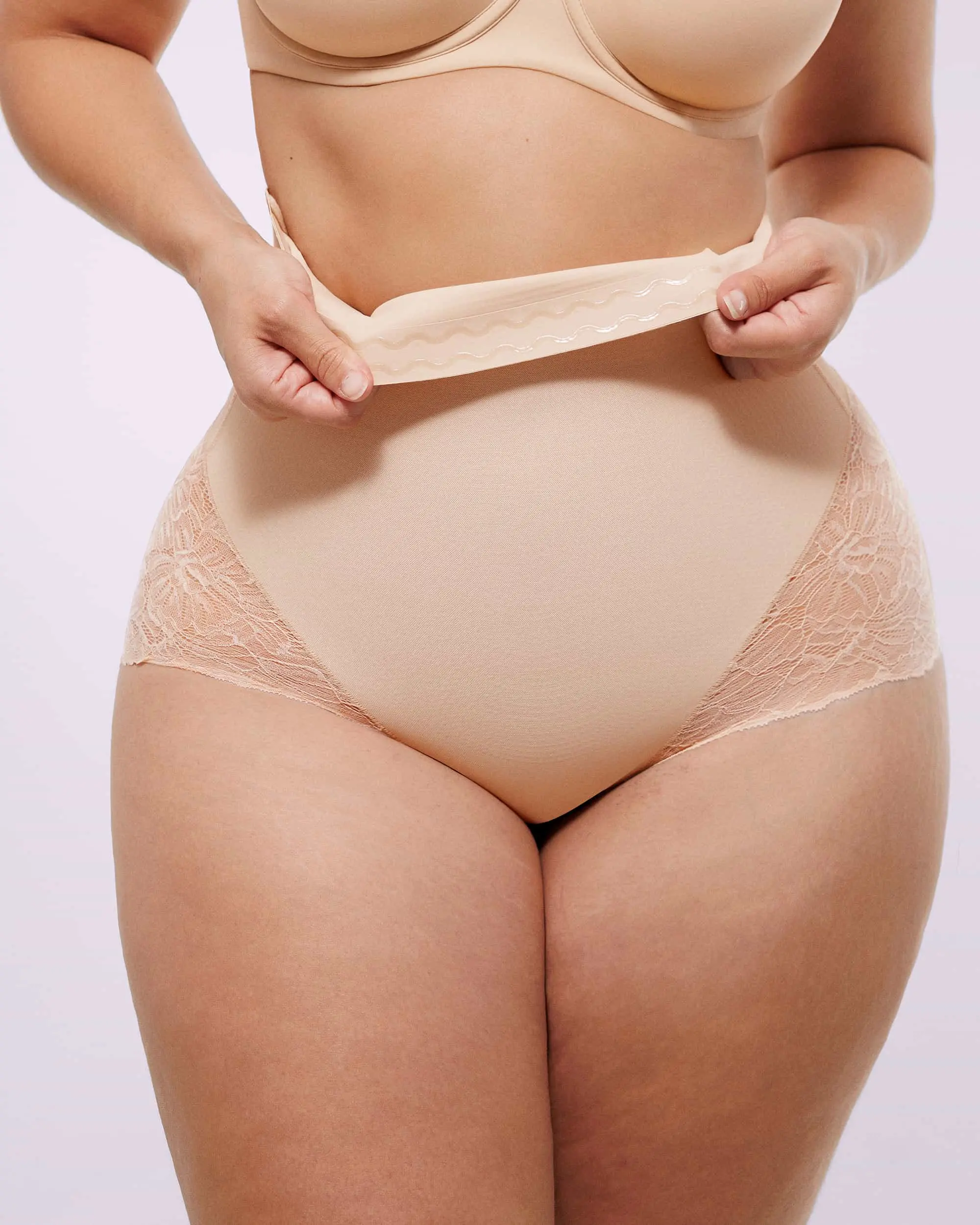 Bare Essentials™ MeshSmooth™ High-Waisted Sheer Lace Brief - Image 11