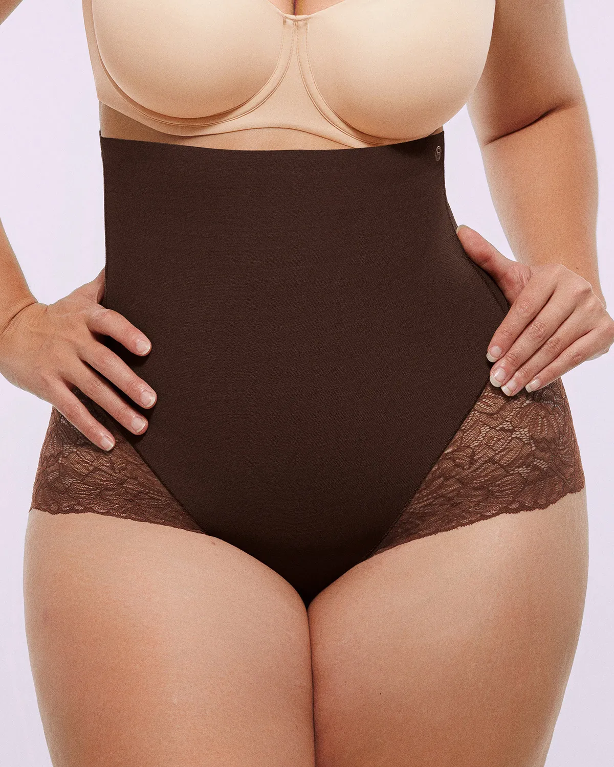 Bare Essentials™ MeshSmooth™ High-Waisted Sheer Lace Brief - Image 3