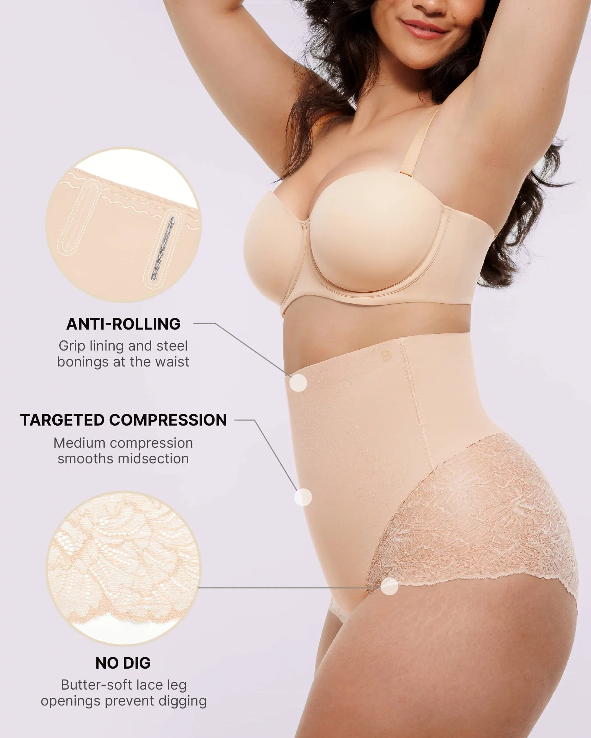 Bare Essentials™ MeshSmooth™ High-Waisted Sheer Lace Brief - Image 8