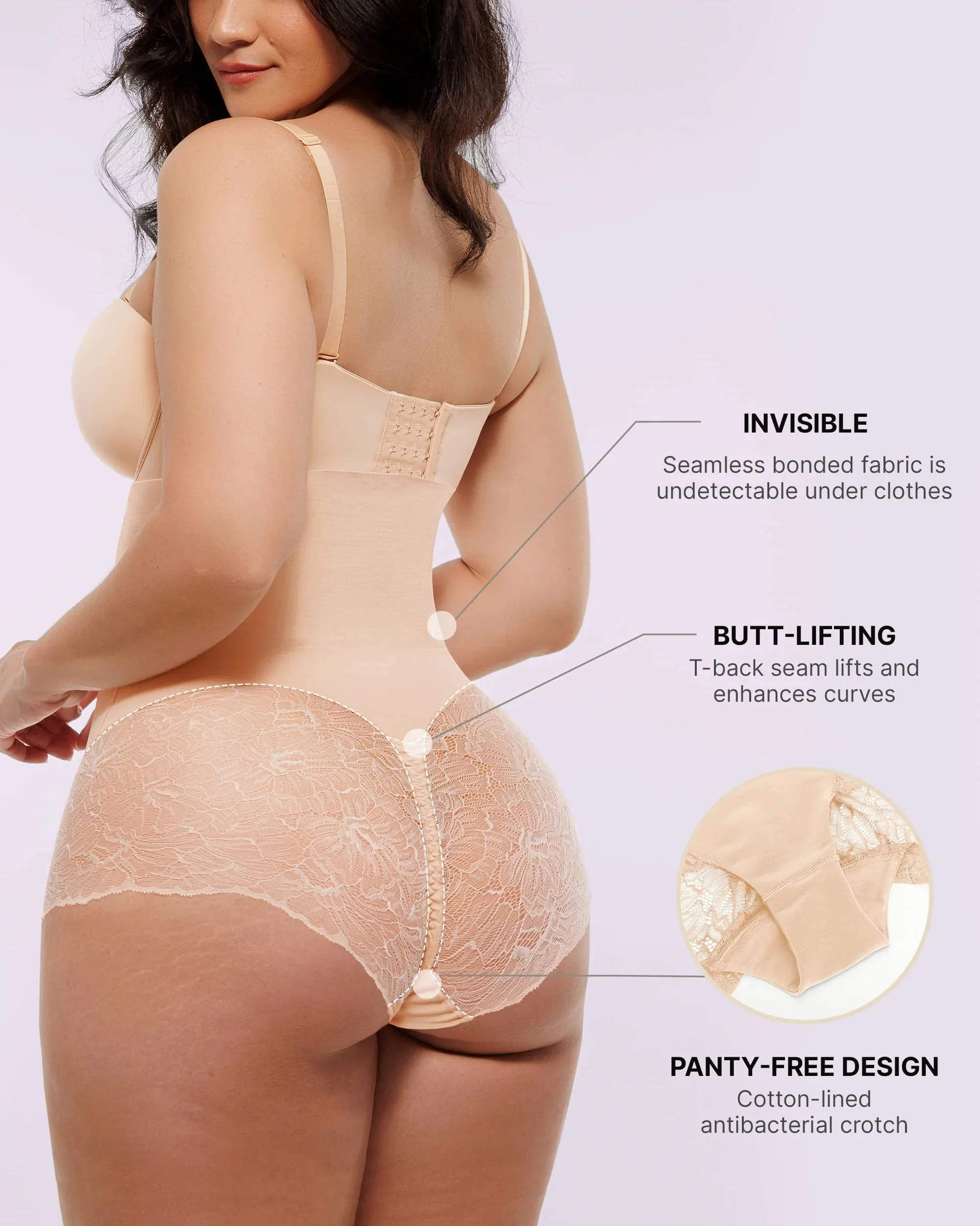 Bare Essentials™ MeshSmooth™ High-Waisted Sheer Lace Brief - Image 9