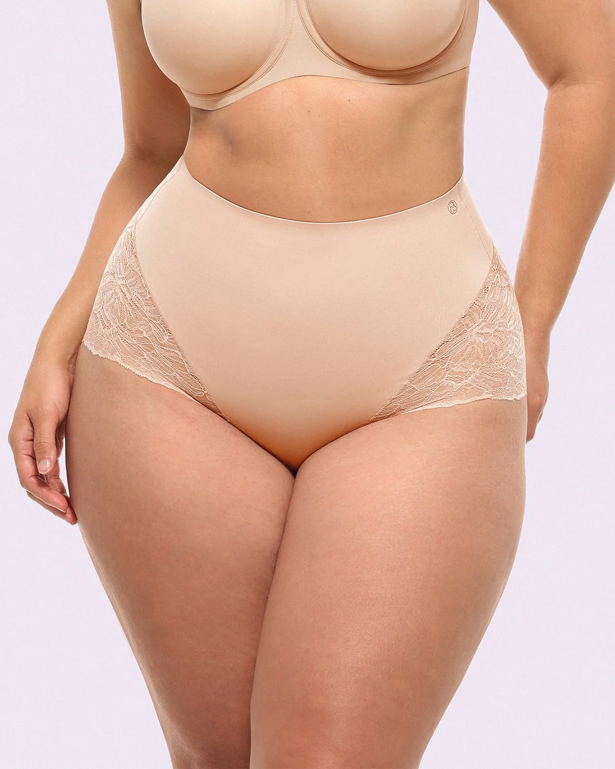 Bare Essentials™ MeshSmooth™ Mid-Waist Lace Brief - Image 3
