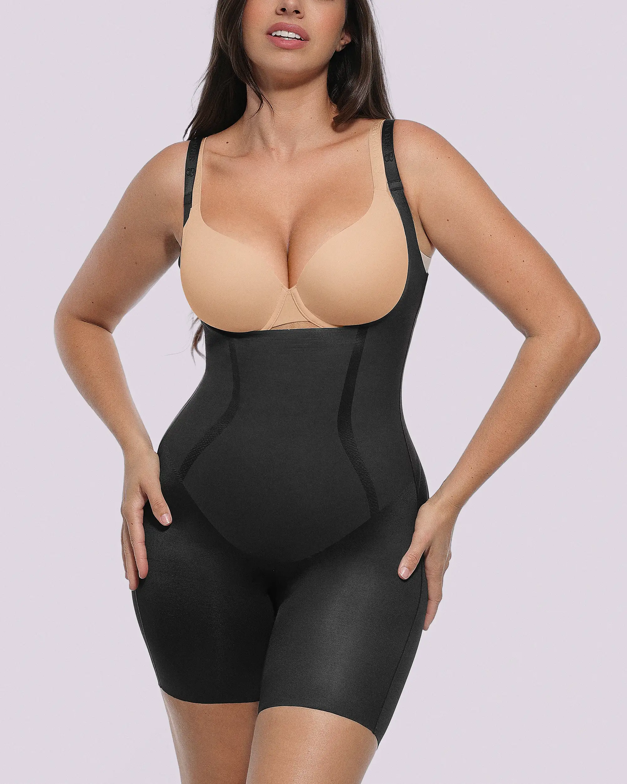 Curve Code™ LYCRA®FitSense™ Open Bust Full Bodysuit - Image 5
