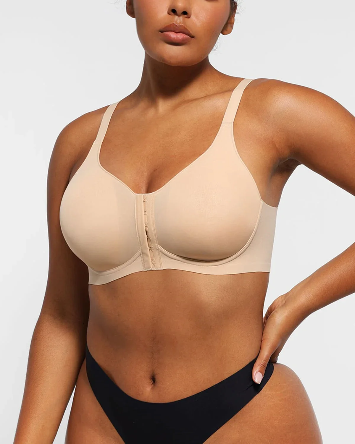 Bare Essentials™ Cream Touch™ Wireless Front-Hook Back Smooth Bra - Image 14